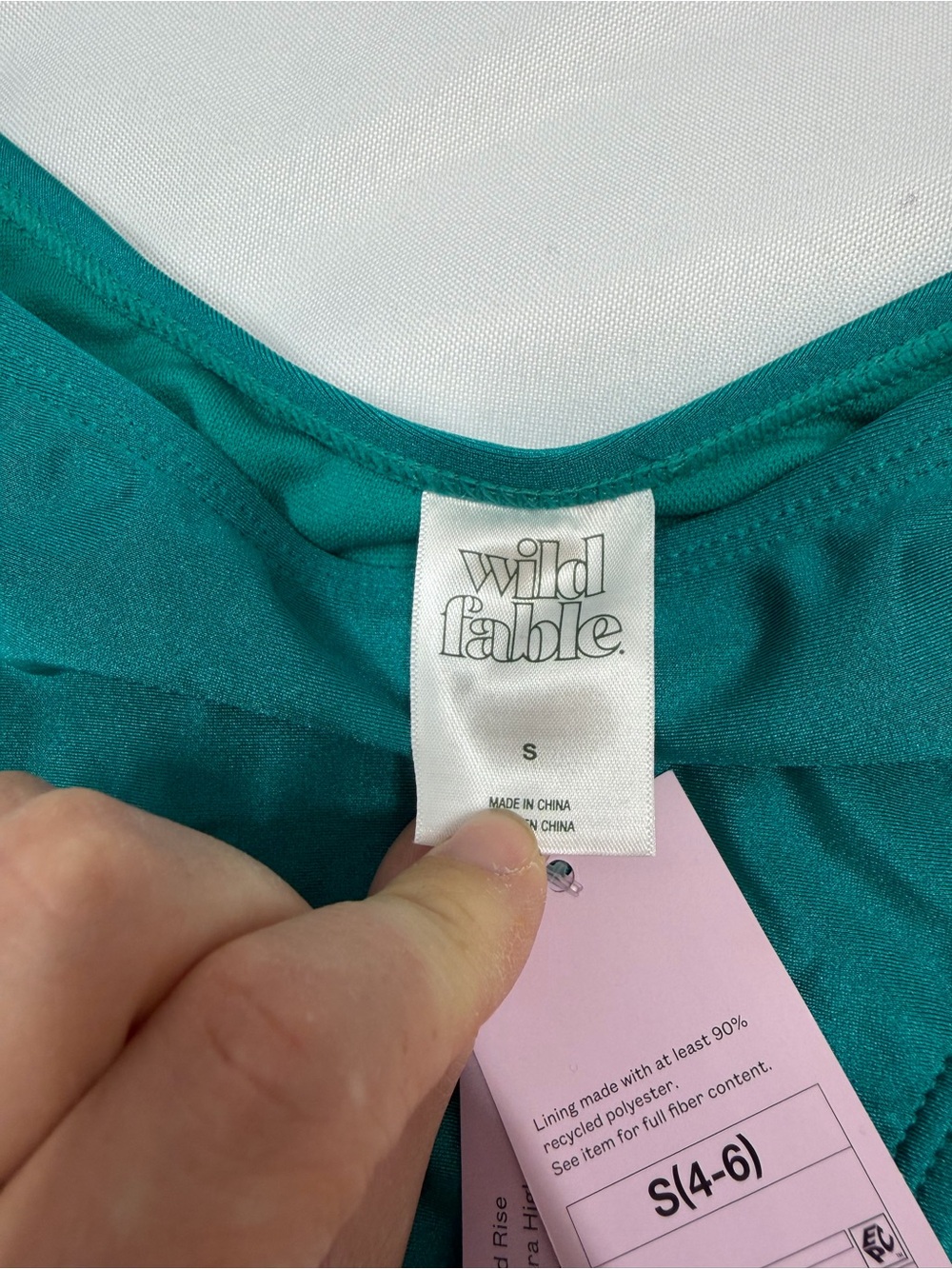 NWT Wild Fable | Super Cheeky Swim Bottoms Teal Blue Green Women's Size Small - Picture 5 of 9